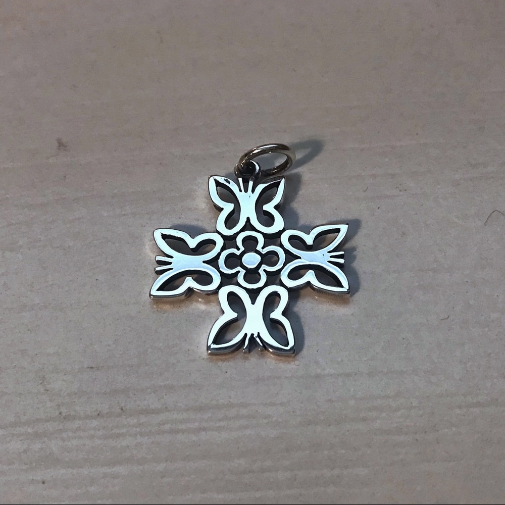 James Avery Retired Butterfly Cross Pendant